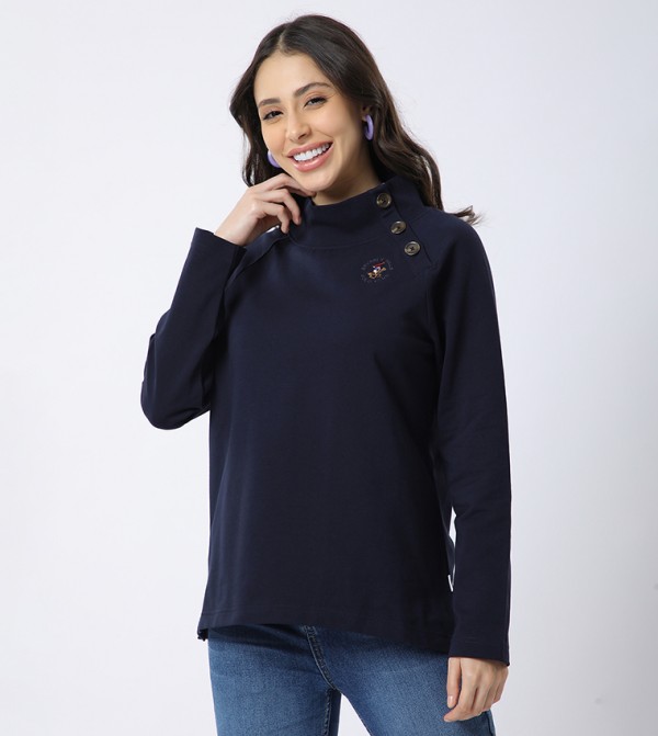 Beverly Hills Polo Club Women - Navy Sweaters