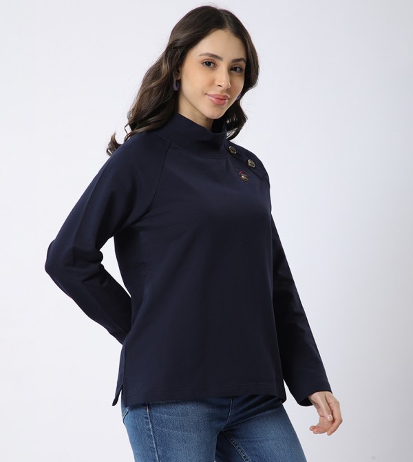 Beverly Hills Polo Club Women - Navy Sweaters