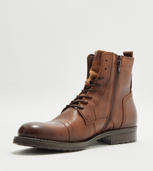 Mens short 2024 leather boots