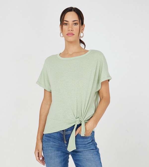 Vero Moda VERO MODA - Light Green Casual T-Shirts