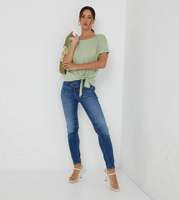 Vero Moda VERO MODA - Light Green Casual T-Shirts