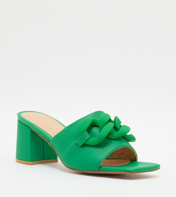 فيرو مودا فيرو مودا - أخضر Block Heels