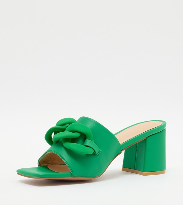 فيرو مودا فيرو مودا - أخضر Block Heels