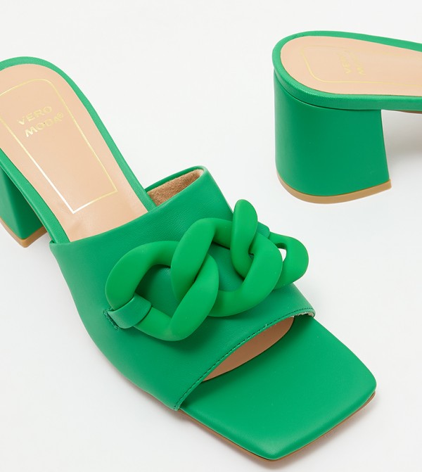 فيرو مودا فيرو مودا - أخضر Block Heels