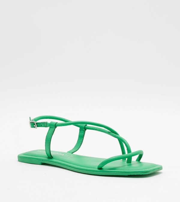 Vero Moda VERO MODA - Green Flat Sandals