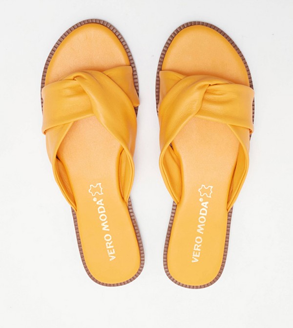 Vero Moda VERO MODA - Yellow Flat Sandals