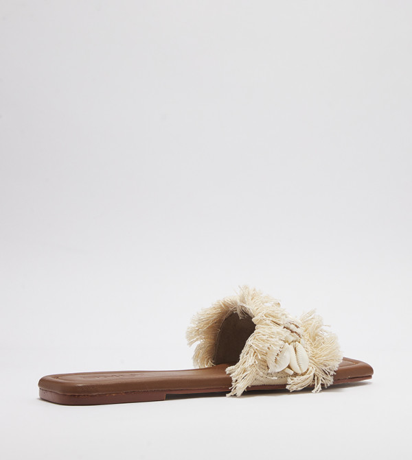 Only ONLY - Cream Flat Sandals