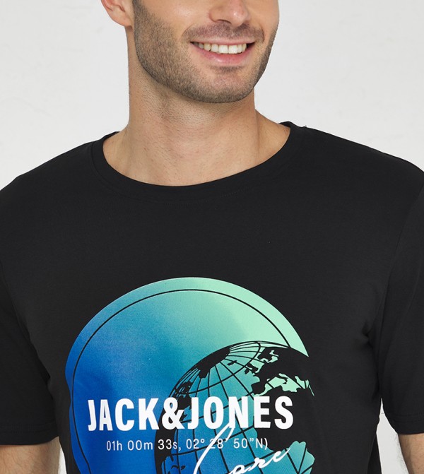 جاك آند جونز جاك آند جونز - أسود تيشيرتات كاجوال