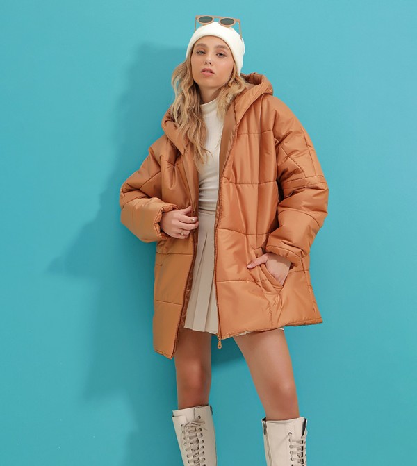 Trend Alaçatı Stili Trend Alaçatı Stili - Camel Puffer & Quilted Jackets