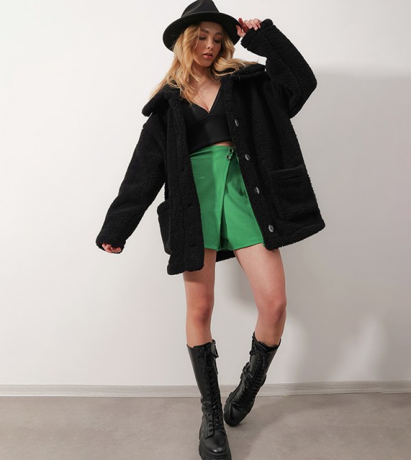 Trend Alaçatı Stili Trend Alaçatı Stili - Black Overcoats