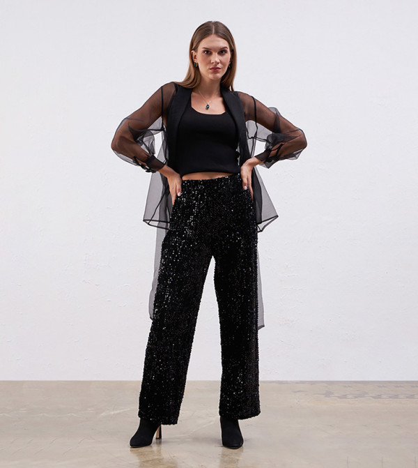 غاستو - أسود بناطيل عادية