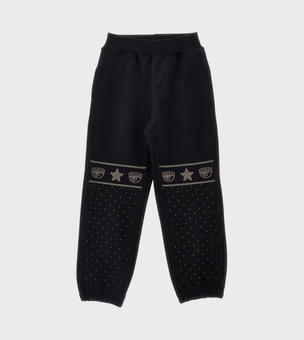 CHIARA FERRAGNI KIDS  - Black Joggers