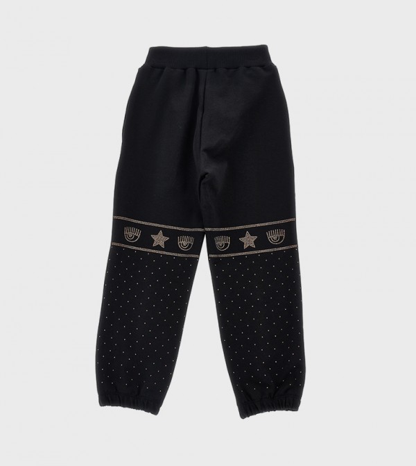 CHIARA FERRAGNI KIDS  - Black Joggers