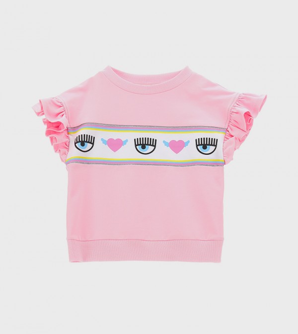 CHIARA FERRAGNI KIDS  - Pink T-shirts