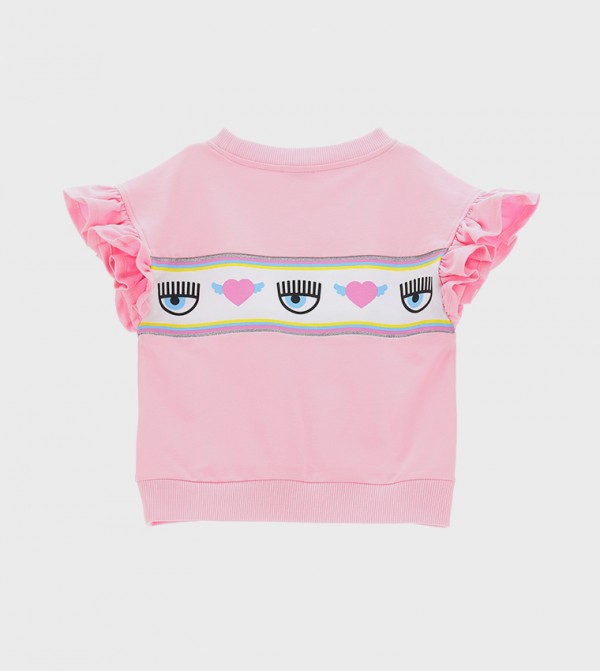 CHIARA FERRAGNI KIDS  - Pink T-shirts