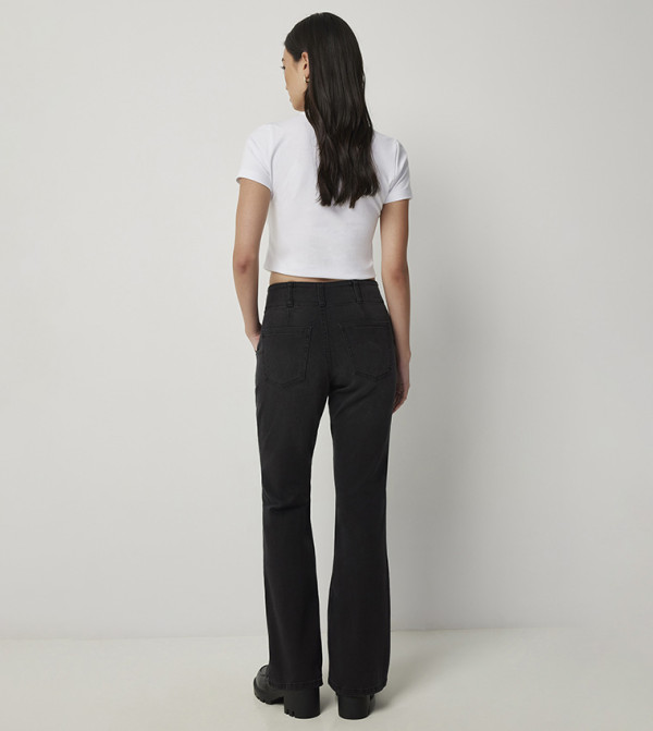 Ardene  Clothing - Black Wide Leg Jeans