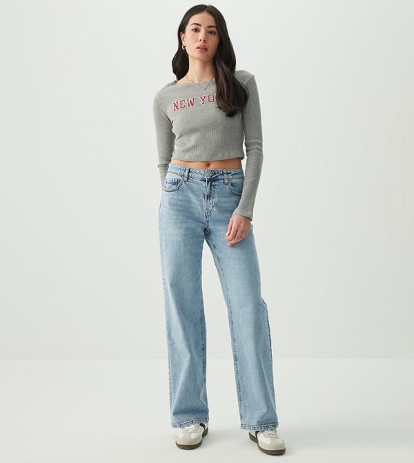Ardene  Clothing - Light Blue Straight Jeans