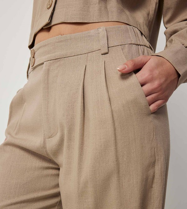 Ardene Ardene - Beige Casual Pants