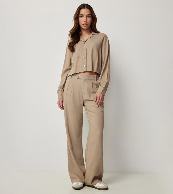 Ardene Ardene - Beige Casual Pants