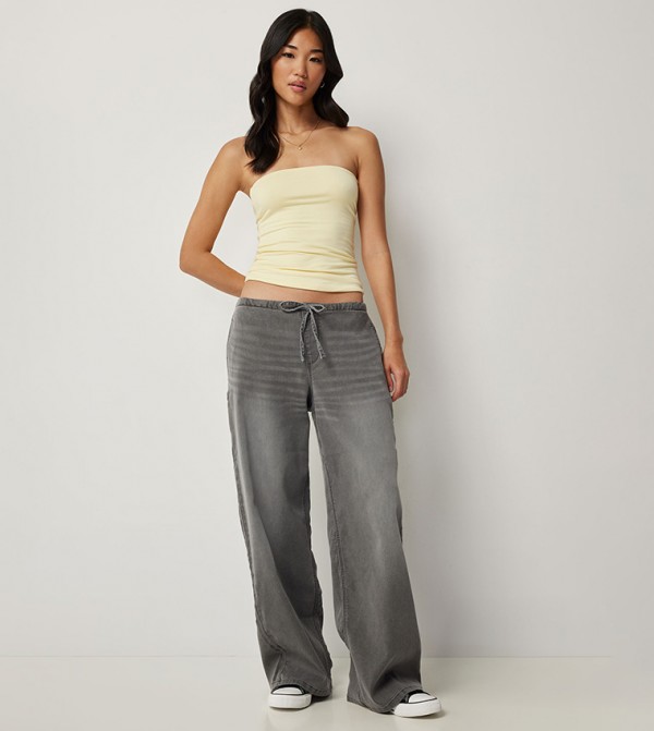 اردين  بناطيل جينز - رمادي Wide Leg Jeans