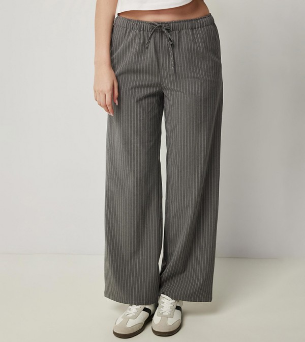 Ardene  Pants & Leggings - Dark Grey Casual Pants