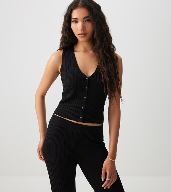 اردين اردين - أسود V-neck Sweaters