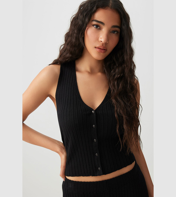 اردين اردين - أسود V-neck Sweaters