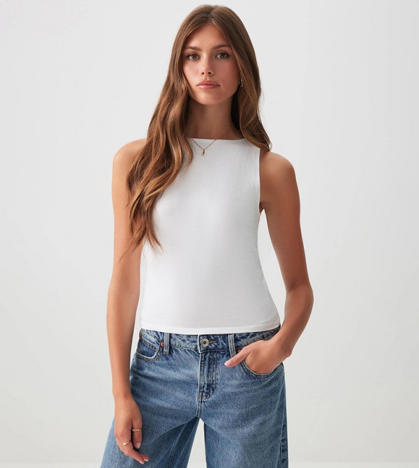 Ardene Ardene - White Sleeveless Tops