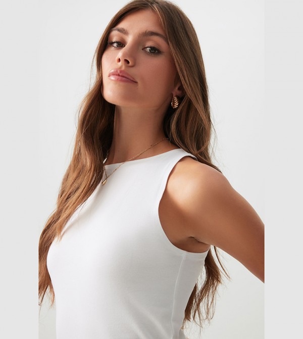Ardene Ardene - White Sleeveless Tops
