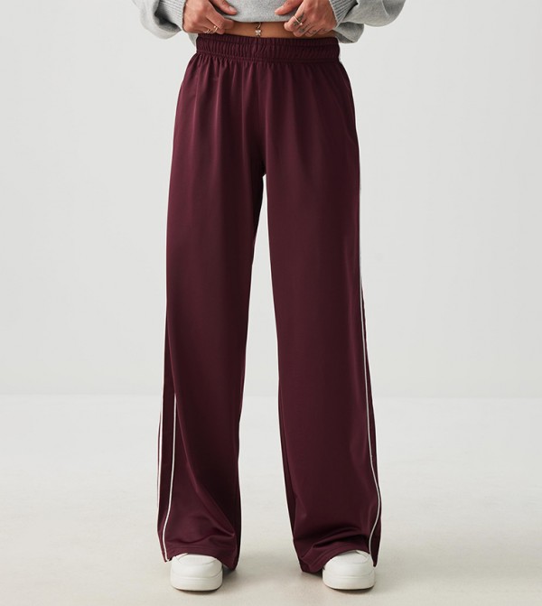 Ardene  Sportswear - Burgundy Track Pants & Joggers