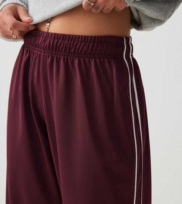Ardene  Sportswear - Burgundy Track Pants & Joggers