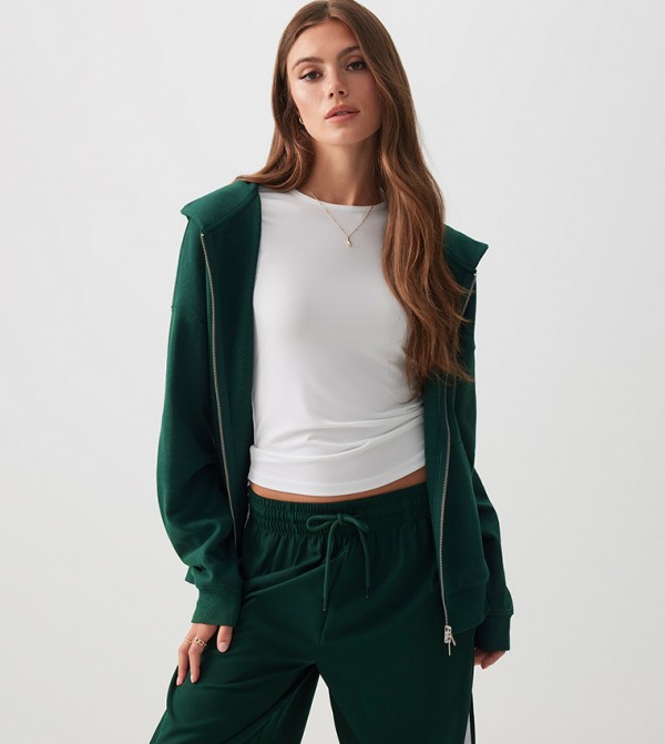 Ardene  Clothing - Dark Green Casual Jackets