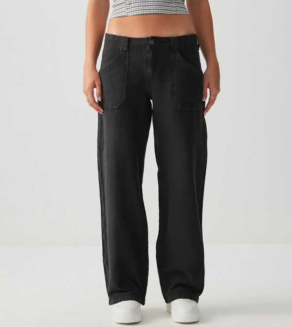 Ardene  Pants & Leggings - Dark Grey Casual Pants