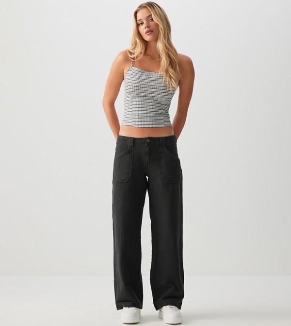Ardene  Pants & Leggings - Dark Grey Casual Pants