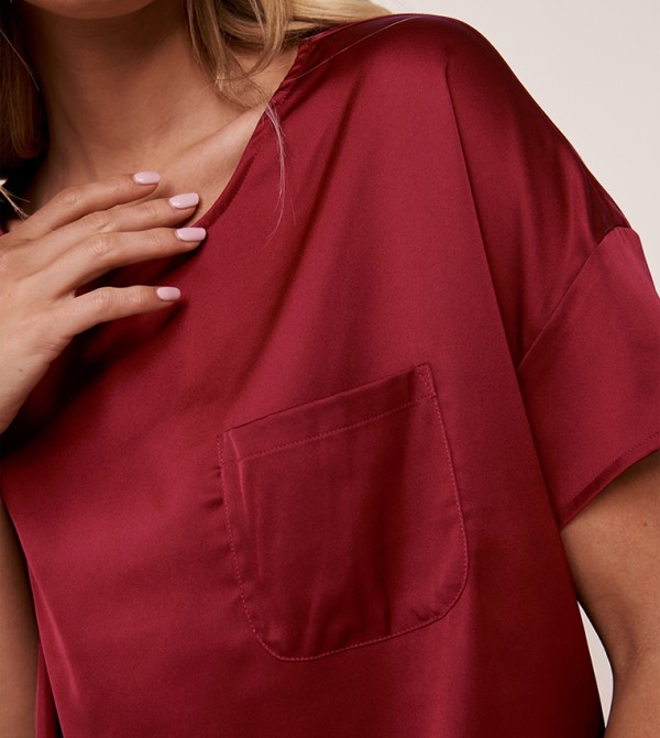 La Vie en Rose La Vie en Rose - Red Sleep Tops & Tees