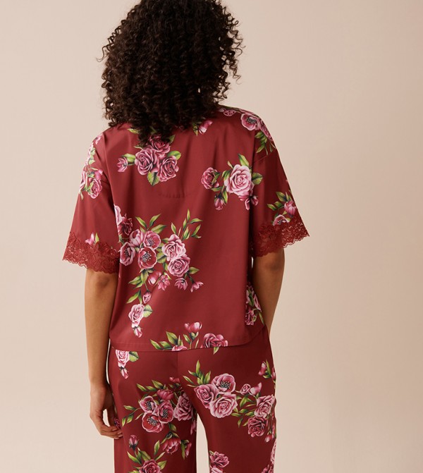 La Vie en Rose Sleepwears & Loungewears - Maroon Tops