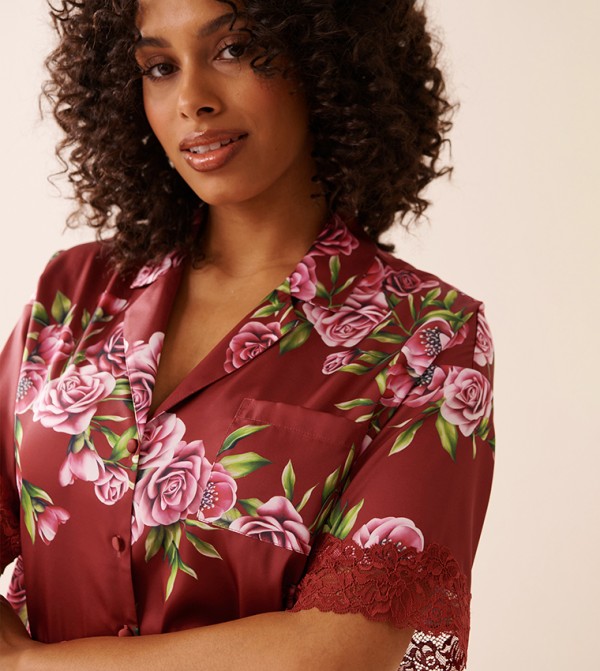 La Vie en Rose Sleepwears & Loungewears - Maroon Tops
