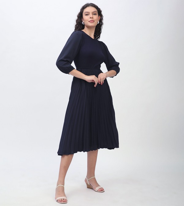 Beverly Hills Polo Club  Clothing - Navy Midi Dresses