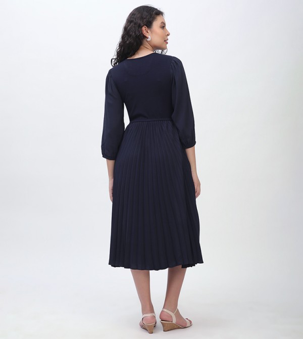 Beverly Hills Polo Club  Clothing - Navy Midi Dresses