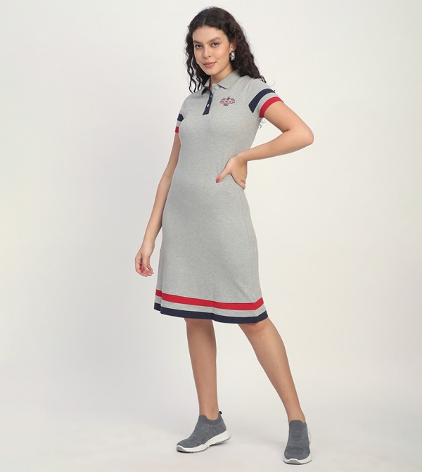 Beverly Hills Polo Club Dresses - Grey Shirt & T-Shirt Dresses