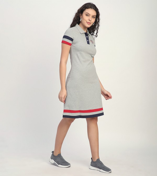 Beverly Hills Polo Club Dresses - Grey Shirt & T-Shirt Dresses