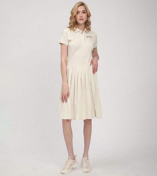 Beverly Hills Polo Club Beverly Hills Polo Club - Off White Shirt & T-Shirt Dresses