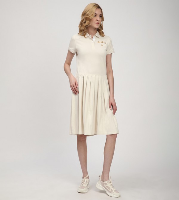 Beverly Hills Polo Club Beverly Hills Polo Club - Off White Shirt & T-Shirt Dresses