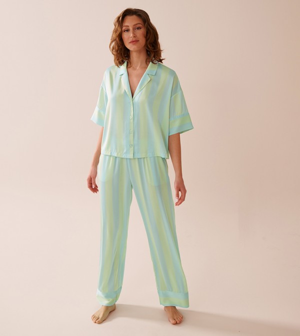 La Vie en Rose La Vie en Rose - Blue Pyjama Set