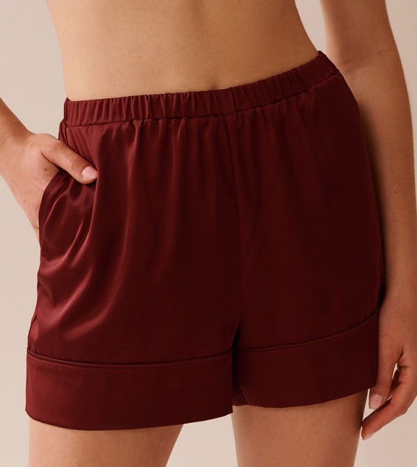 La Vie en Rose  - Maroon Pyjama Set