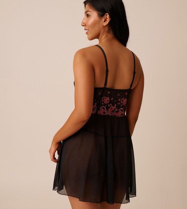 La Vie en Rose  - Black Night Dress & Gowns