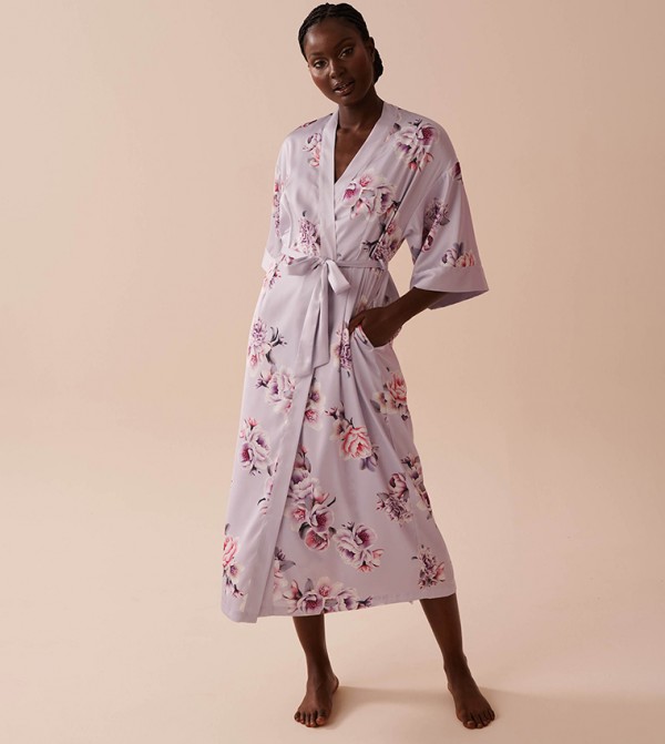 La Vie en Rose  Sleepwears & Loungewears - Purple Night Robes & Kimonos