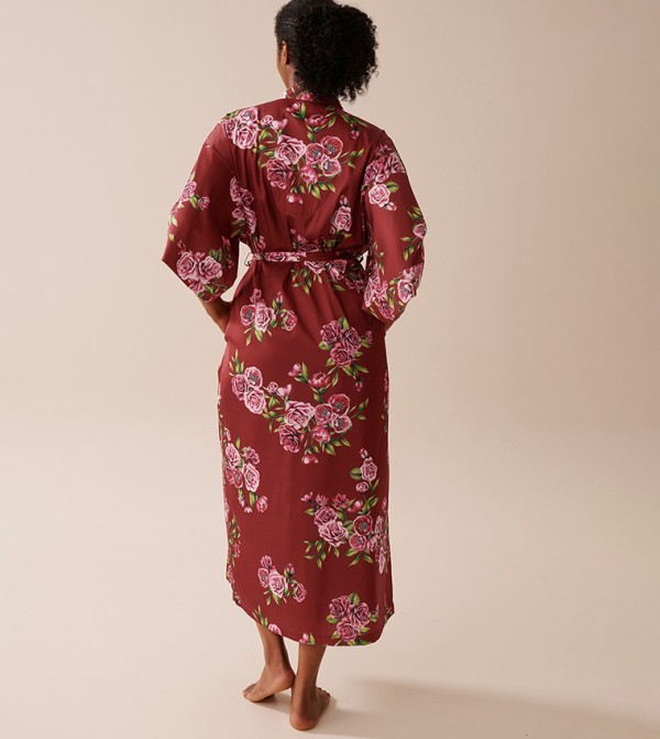 La Vie en Rose  Sleepwears & Loungewears - Maroon Night Robes & Kimonos