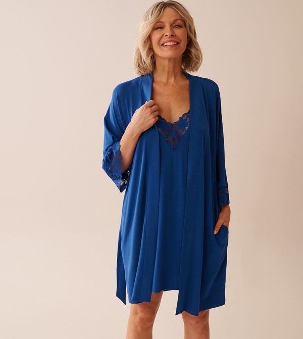 La Vie en Rose Sleepwears & Loungewears - Blue Night Robes & Kimonos