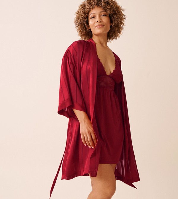 La Vie en Rose Sleepwears & Loungewears - Red Night Robes & Kimonos
